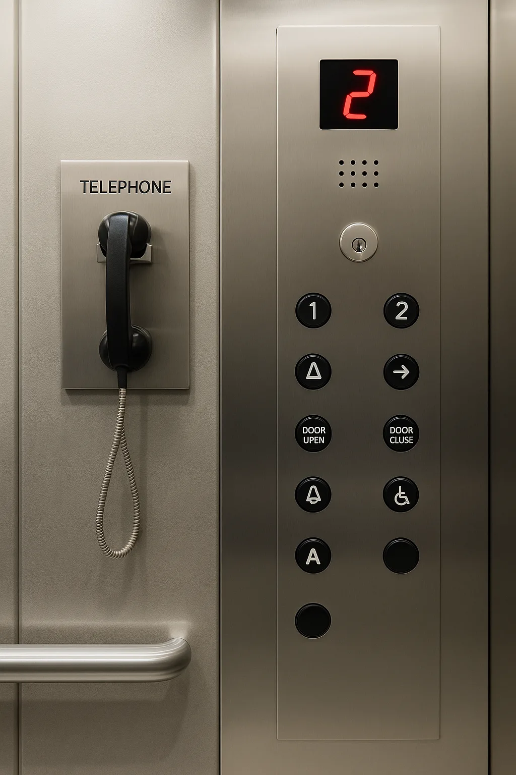 California Elevator Phone Service and Installation 15 Non compliant elevator phone panel is missing braille, push to talk, and other required features